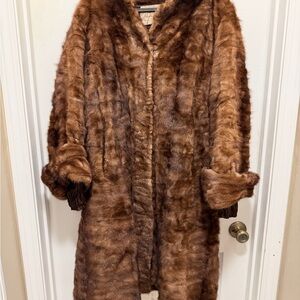 Vintage Brown Mink Fur Coat